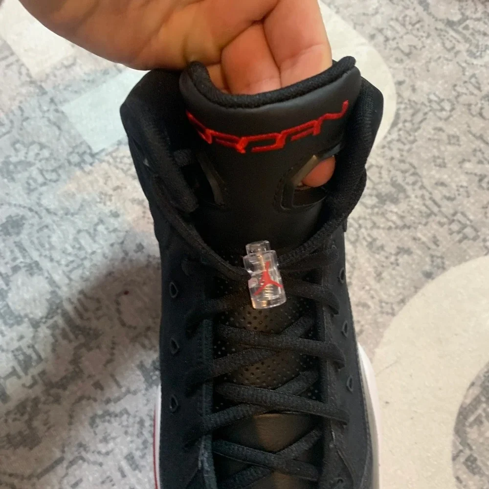 Jordan Lift Off Mens 11.5 Black Red White Patent Leather Sneakers 315317-026